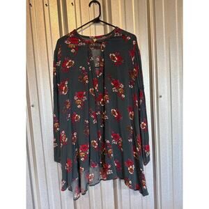 Free People Electric Orchard Swing‎ Tunic Mini Dress Keyhole Neck Size Small